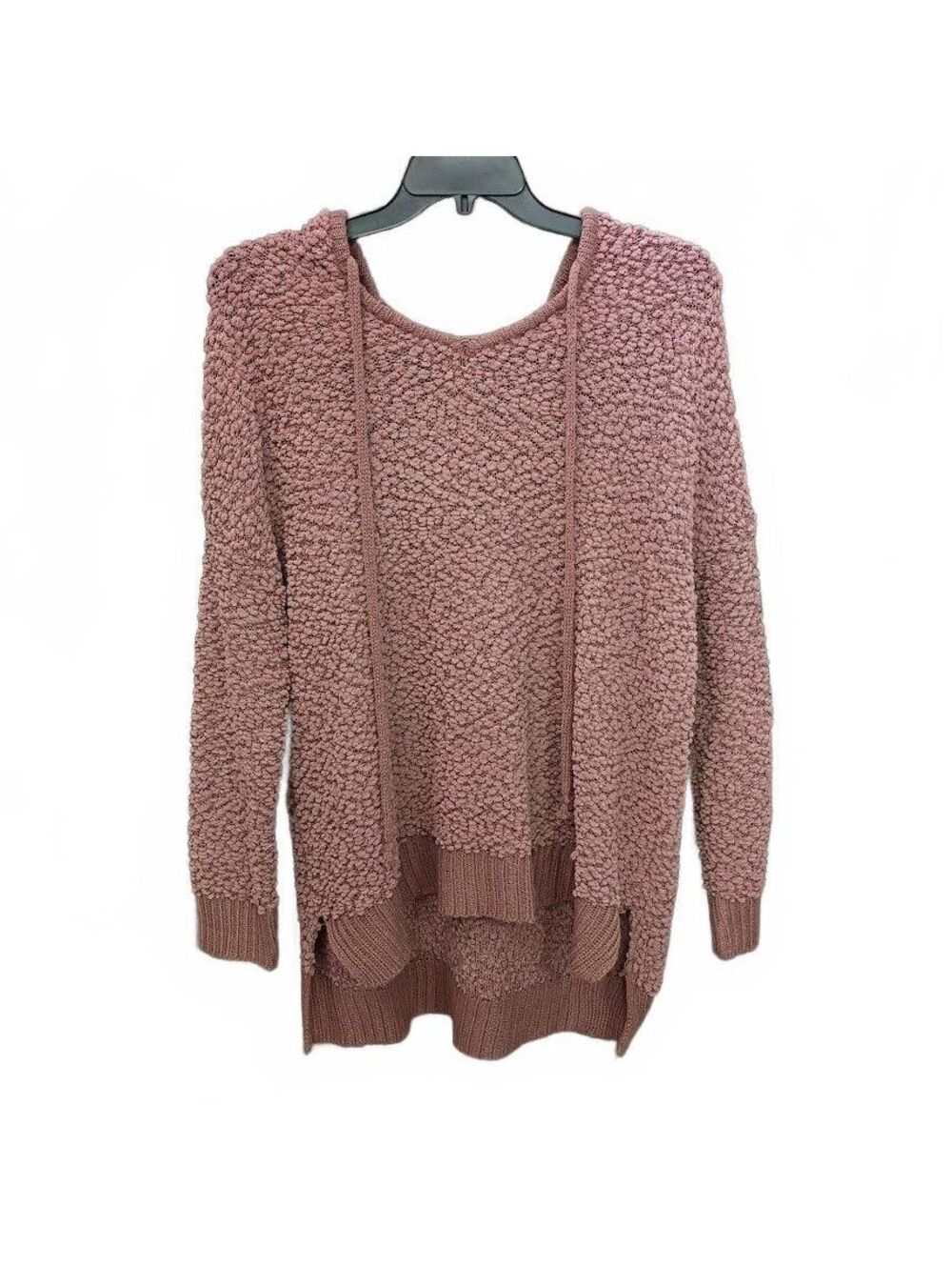 Miracle USA Mauve Textured Hooded Sweater Size M/L